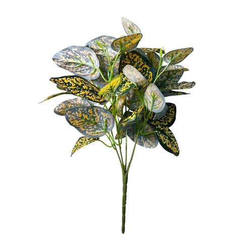 De Gardenia Artificial Money Plant | 18" Tall Realistic Faux Ornamental Tree | Indoor Decorative Green Plant for Home, Shop & Office (Pot Not Included)