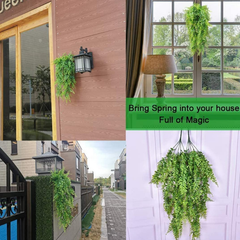 De Gardenia Artificial Hanging Vines – Faux Willow Leaf Garland for Wall, Balcony & Event Décor | Realistic Trailing Greenery for Home, Office & Festive Styling