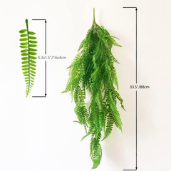 De Gardenia Artificial Hanging Fern Vine – Pack of 4 Faux Ivy Leaf Strands for Indoor & Outdoor Greenery Decor | Balcony, Garden, Living Room & Bedroom Decoration