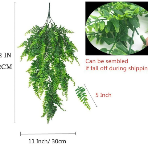 De Gardenia Artificial Hanging Vines – Faux Willow Leaf Garland for Wall, Balcony & Event Décor | Realistic Trailing Greenery for Home, Office & Festive Styling