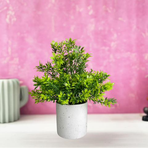 De Gardenia Artificial Rubber Plant – Small Faux Potted Plant for Tabletop, Home, Bathroom & Office Décor | Indoor Decorative Greenery