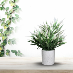 De Gardenia Artificial Rubber Plant – Small Faux Potted Plant for Tabletop, Home, Bathroom & Office Décor | Indoor Decorative Greenery