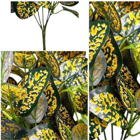 De Gardenia Artificial Money Plant | 18" Tall Realistic Faux Ornamental Tree | Indoor Decorative Green Plant for Home, Shop & Office (Pot Not Included)