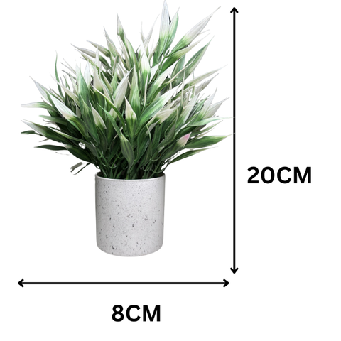 De Gardenia Artificial Rubber Plant – Small Faux Potted Plant for Tabletop, Home, Bathroom & Office Décor | Indoor Decorative Greenery