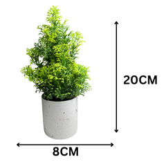 De Gardenia Artificial Rubber Plant – Small Faux Potted Plant for Tabletop, Home, Bathroom & Office Décor | Indoor Decorative Greenery