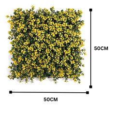 De Gardenia 50x50 cm Artificial Greenery Wall Panel – Lush Faux Vertical Garden Mat for Wall, Balcony & Home Décor