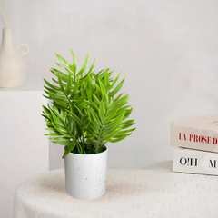 De Gardenia Artificial Rubber Plant – Small Faux Potted Plant for Tabletop, Home, Bathroom & Office Décor | Indoor Decorative Greenery