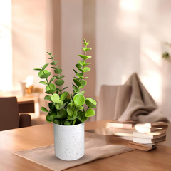 De Gardenia Artificial Rubber Plant – Small Faux Potted Plant for Tabletop, Home, Bathroom & Office Décor | Indoor Decorative Greenery