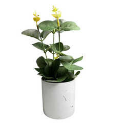 De Gardenia Artificial Rubber Plant – Small Faux Potted Plant for Tabletop, Home, Bathroom & Office Décor | Indoor Decorative Greenery