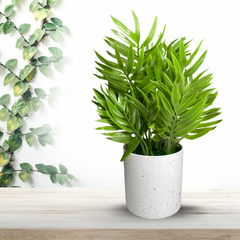 De Gardenia Artificial Rubber Plant – Small Faux Potted Plant for Tabletop, Home, Bathroom & Office Décor | Indoor Decorative Greenery