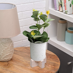 De Gardenia Artificial Rubber Plant – Small Faux Potted Plant for Tabletop, Home, Bathroom & Office Décor | Indoor Decorative Greenery