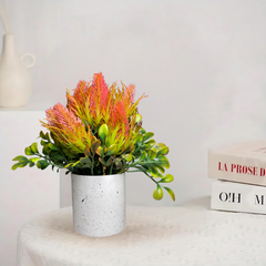 De Gardenia Artificial Rubber Plant – Small Faux Potted Plant for Tabletop, Home, Bathroom & Office Décor | Indoor Decorative Greenery