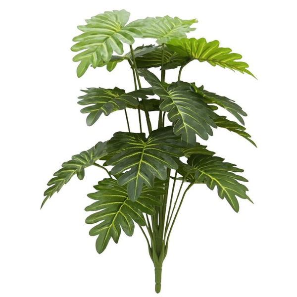 De Gardenia Artificial Miniature PVC Silk Plant – 70 cm Tall, 18 Big Leaves, Without Pot | Realistic Green Decorative Faux Plant for Home & Office Décor