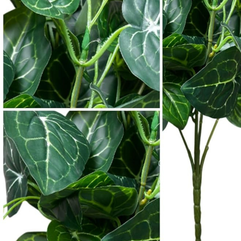De Gardenia Artificial Money Plant | 18" Tall Realistic Faux Ornamental Tree | Indoor Decorative Green Plant for Home, Shop & Office (Pot Not Included)