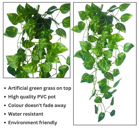 De Gardenia Artificial Hanging Vines – Realistic Willow Leaf Garland for Home & Office Décor | Faux Greenery Ivy for Wall, Balcony, Festive & Event Decoration