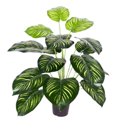 De Gardenia Large Artificial Tree – 63 cm Tall Potted Floor Plant with Dual-Shade Big Leaves | Decorative Faux Tree for Home, Office & Indoor Garden (12 Leaves)