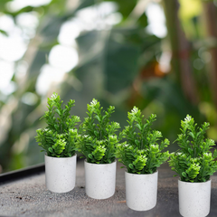 De Gardenia Artificial Rubber Plant – Small Faux Potted Plant for Tabletop, Home, Bathroom & Office Décor | Indoor Decorative Greenery