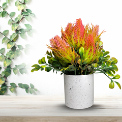 De Gardenia Artificial Rubber Plant – Small Faux Potted Plant for Tabletop, Home, Bathroom & Office Décor | Indoor Decorative Greenery