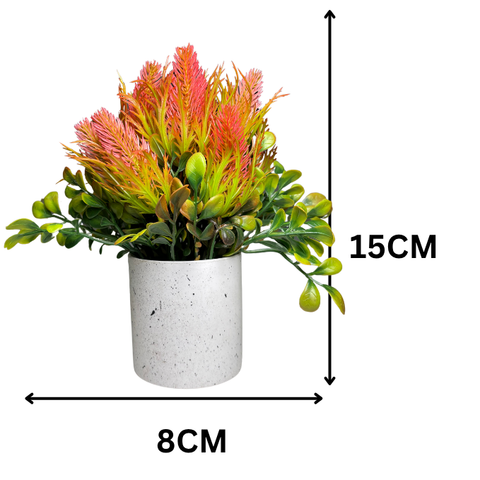 De Gardenia Artificial Rubber Plant – Small Faux Potted Plant for Tabletop, Home, Bathroom & Office Décor | Indoor Decorative Greenery