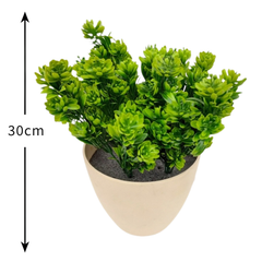 De Gardenia Succulent Leaf PVC Shrubs – 30 cm Tall Artificial Plant | Lifelike Faux Succulent Greenery for Home & Office