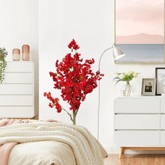 De Gardenia Artificial Bougainvillea Tree – 5.7 Feet Tall | Faux Flowering Tree with Pink Blooms for Home, Balcony & Office Décor | Indoor Outdoor UV Resistant Decorative Plant Without Pot