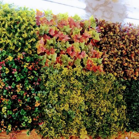 De Gardenia 50x50 cm Artificial Greenery Wall Panel – Lush Faux Vertical Garden Mat for Wall, Balcony & Home Décor