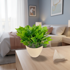 De Gardenia Full Green Leaves PVC Shrubs – 30 cm Tall Artificial Plant | Lifelike Faux Greenery for Home, Office & Décor