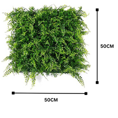 De Gardenia 50x50 cm Artificial Greenery Wall Panel – Lush Faux Vertical Garden Mat for Wall, Balcony & Home Décor