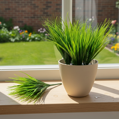 De Gardenia Plastic Yucca Shrubs – 30cm Artificial Greenery Without Pot for Home, Office & Tabletop Décor