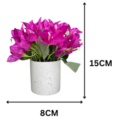 De Gardenia Artificial Rubber Plant – Small Faux Potted Plant for Tabletop, Home, Bathroom & Office Décor | Indoor Decorative Greenery