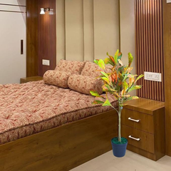 De Gardenia Decorative Artificial Fiddle Leaf Fig Plant – 90 cm Tall Faux Green Plant Without Pot | Realistic Indoor & Outdoor Home & Office Décor