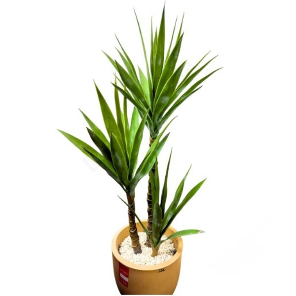 De Gardenia Yucca X3 – 110 cm Tall Artificial Plant | Lifelike Faux Indoor & Outdoor Décor Without Pot
