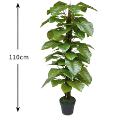 De Gardenia 110CM Big Artificial Pothos with Moss Stick (Without Pot) – Lifelike Tall Climbing Plant for Home & Office Décor