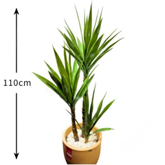 De Gardenia Yucca X3 – 110 cm Tall Artificial Plant | Lifelike Faux Indoor & Outdoor Décor Without Pot