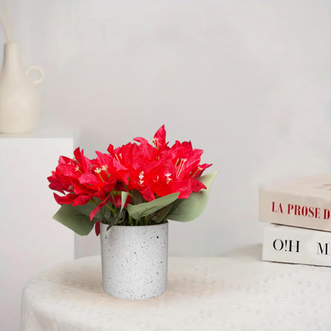 De Gardenia Artificial Rubber Plant – Small Faux Potted Plant for Tabletop, Home, Bathroom & Office Décor | Indoor Decorative Greenery