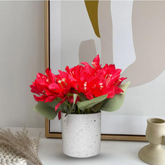 De Gardenia Artificial Rubber Plant – Small Faux Potted Plant for Tabletop, Home, Bathroom & Office Décor | Indoor Decorative Greenery