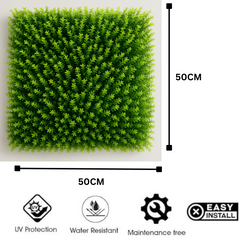De Gardenia 50x50 cm Artificial Greenery Wall Panel – Lush Faux Vertical Garden Mat for Wall, Balcony & Home Décor