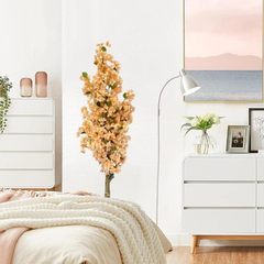 De Gardenia Artificial Bougainvillea Tree – 5.7 Feet Tall | Faux Flowering Tree with Pink Blooms for Home, Balcony & Office Décor | Indoor Outdoor UV Resistant Decorative Plant Without Pot