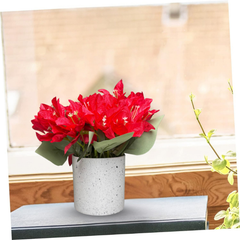 De Gardenia Artificial Rubber Plant – Small Faux Potted Plant for Tabletop, Home, Bathroom & Office Décor | Indoor Decorative Greenery