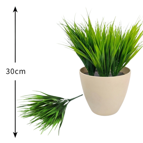 De Gardenia Plastic Yucca Shrubs – 30cm Artificial Greenery Without Pot for Home, Office & Tabletop Décor