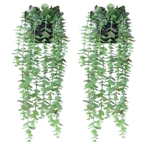 De Gardenia Artificial Vines | Faux Greenery Garland with Willow Leaves | Hanging Ivy Trailing Plant for Home, Office & Holiday Decoration
