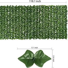De Gardenia Artificial Faux Ivy Leaf Mat – 1m x 3m Dark Green Privacy Fence Panel for Wall Decor, Vertical Garden, Balcony & Backdrop Decoration