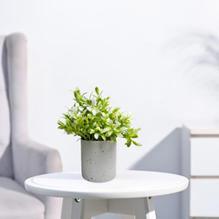 De Gardenia Artificial Rubber Plant – Small Faux Potted Plant for Tabletop, Home, Bathroom & Office Décor | Indoor Decorative Greenery