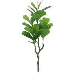 De Gardenia Artificial Fiddle Leaf Fig Tree – 76 cm Tall Faux Indoor & Outdoor Green Plant with Black Pot | Decorative Plant for Home, Office & Garden Décor