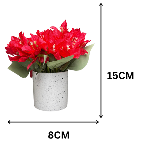 De Gardenia Artificial Rubber Plant – Small Faux Potted Plant for Tabletop, Home, Bathroom & Office Décor | Indoor Decorative Greenery