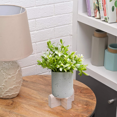 De Gardenia Artificial Rubber Plant – Small Faux Potted Plant for Tabletop, Home, Bathroom & Office Décor | Indoor Decorative Greenery