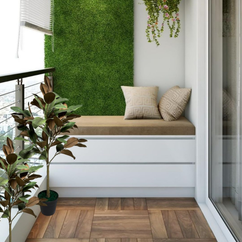 De Gardenia Decorative Artificial Magnolia Tree – 90 cm Tall Faux Green Plant Without Pot | Realistic Indoor & Outdoor Decorative Plant for Home, Office & Garden