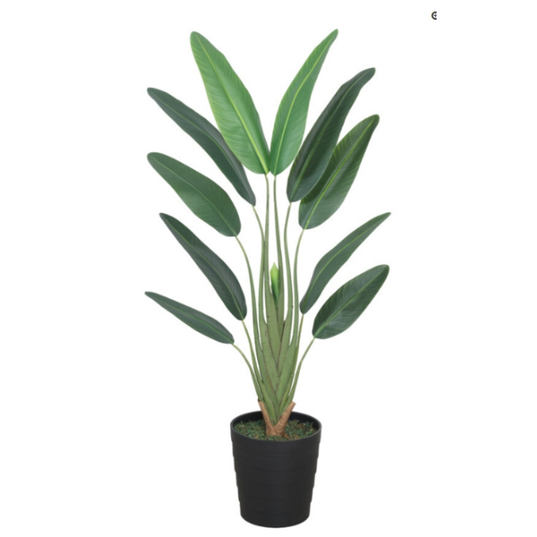 De Gardenia Bird of Paradise X1  120 cm Tall Artificial Plant | Lifelike Tropical Faux Greenery Without Pot for Home & Office Décor