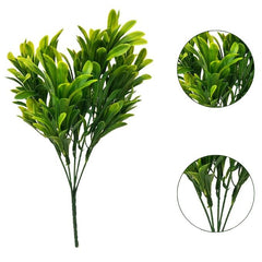 De Gardenia 30CM Artificial Euphorbia Plant – 2 Stems (No Vase), Realistic Green Plastic Plant for Home, Office & Table Décor