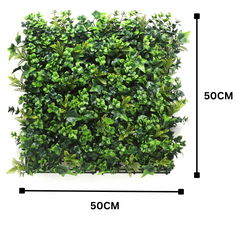 De Gardenia 50x50 cm Artificial Greenery Wall Panel – Lush Faux Vertical Garden Mat for Wall, Balcony & Home Décor